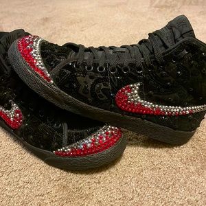Rhinestone Nikes 8.5